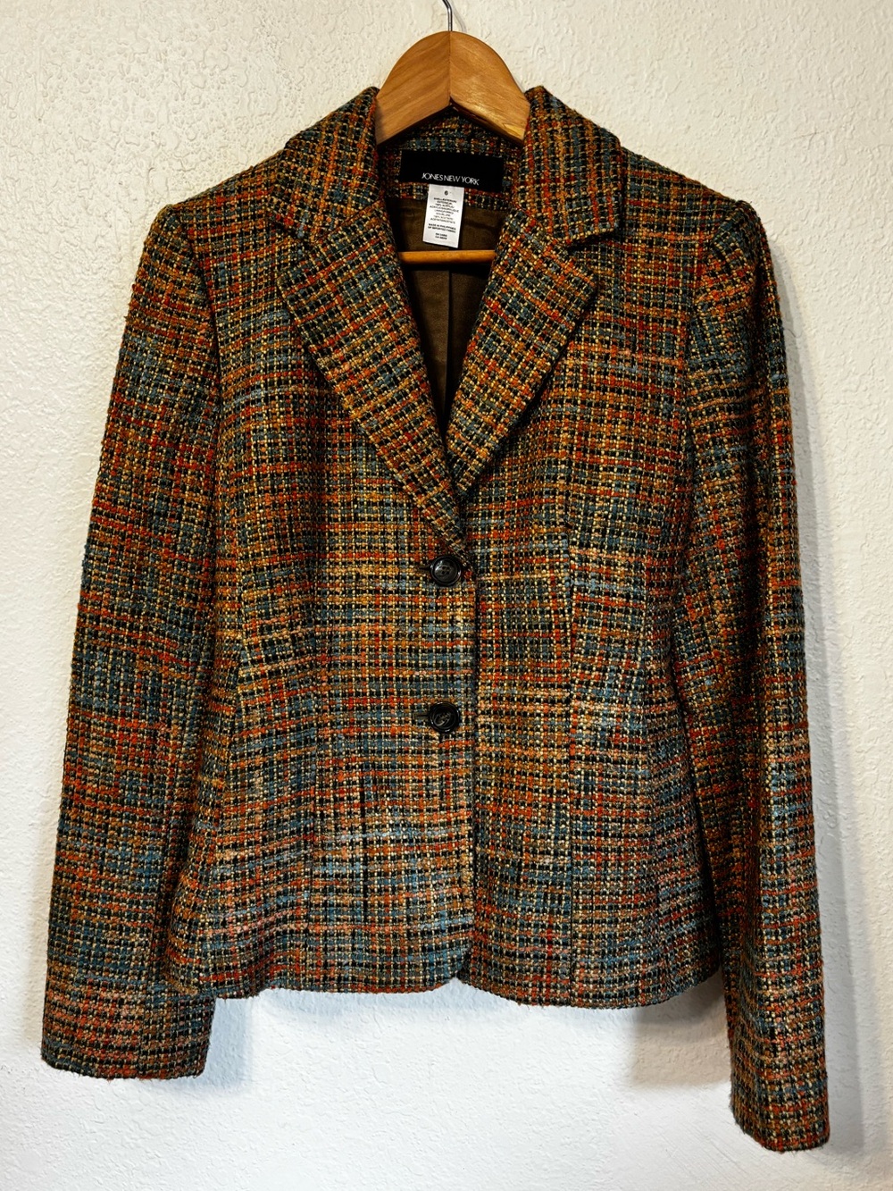 Jones New York Academia Tweed Blazer Size 6